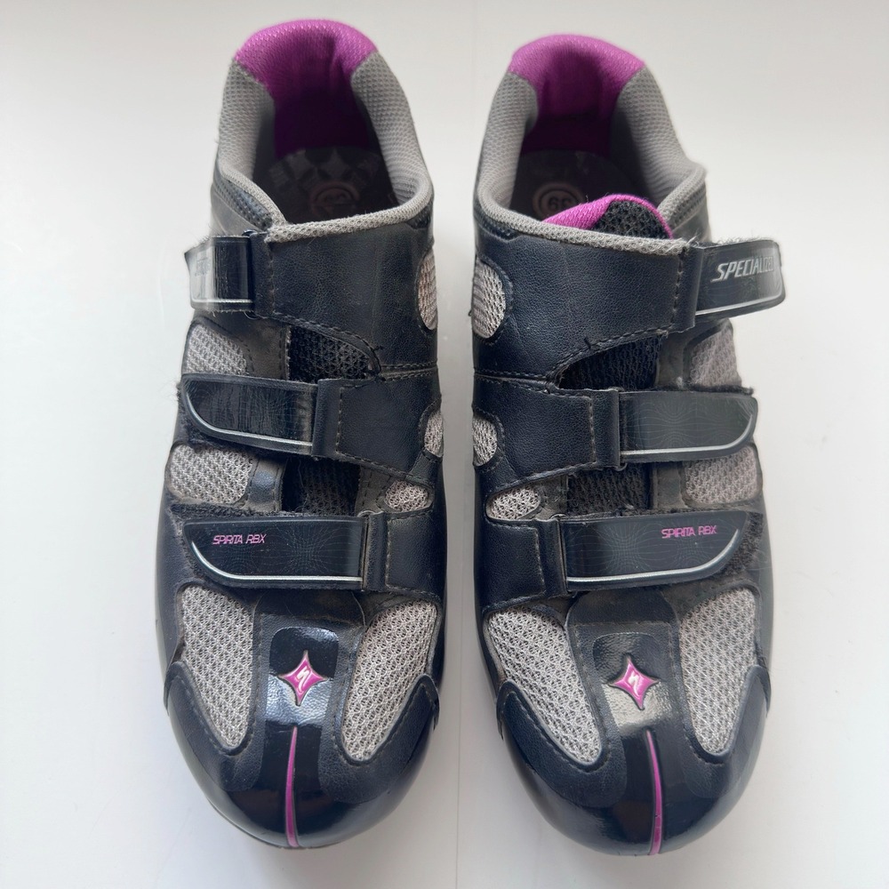Specialized Spirita RBX Cycling Shoes Womens 8 Black Pink Road Bike SPD Cleats